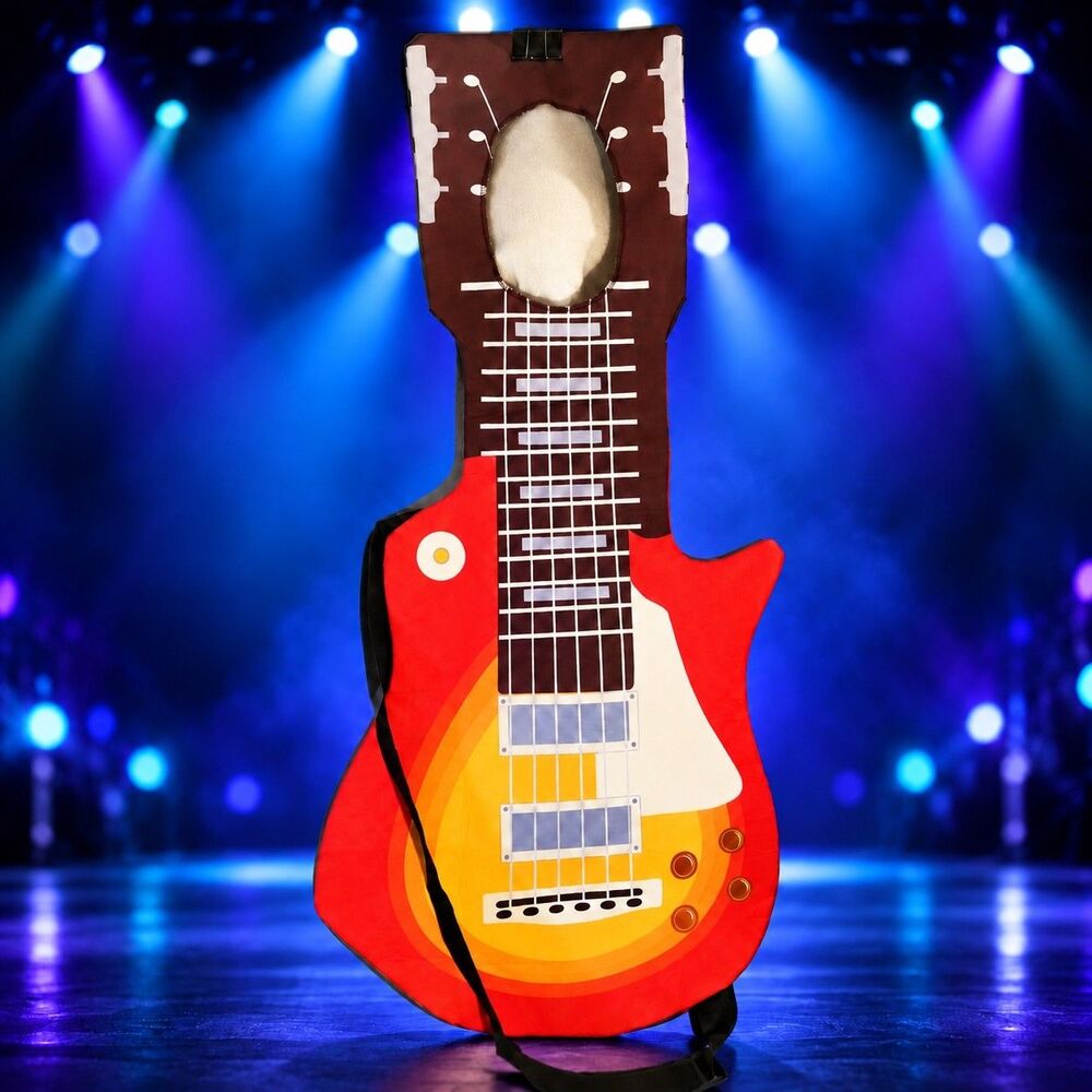Hauntlook Sunburst Guitar Costume Kids Teen One Size Rock Star Halloween